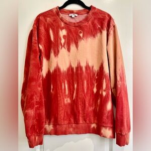 Fashion Nova Men | Red Tie-Dye Sweatshirt | Size Large